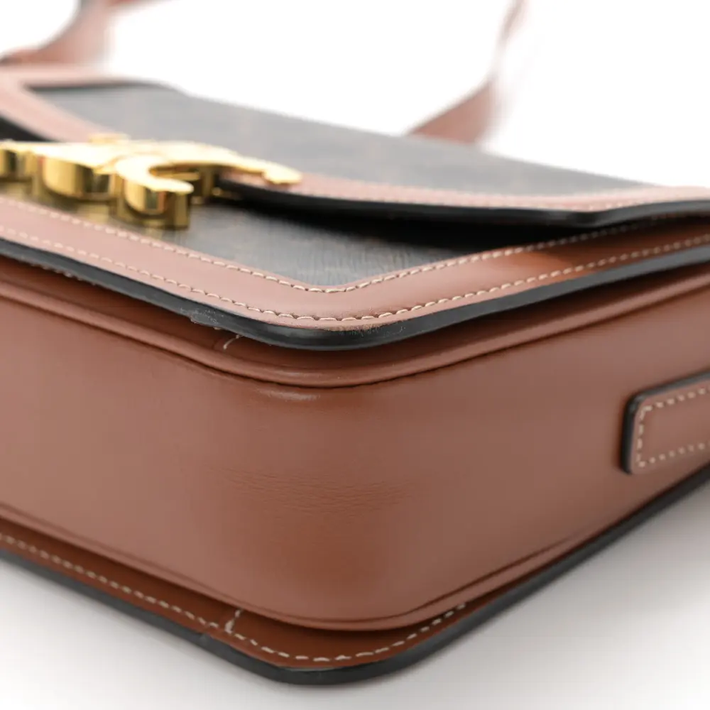 Lushentic Quality Handbags - Teen Triomphe Bag in Tan Calfskin - Image 5