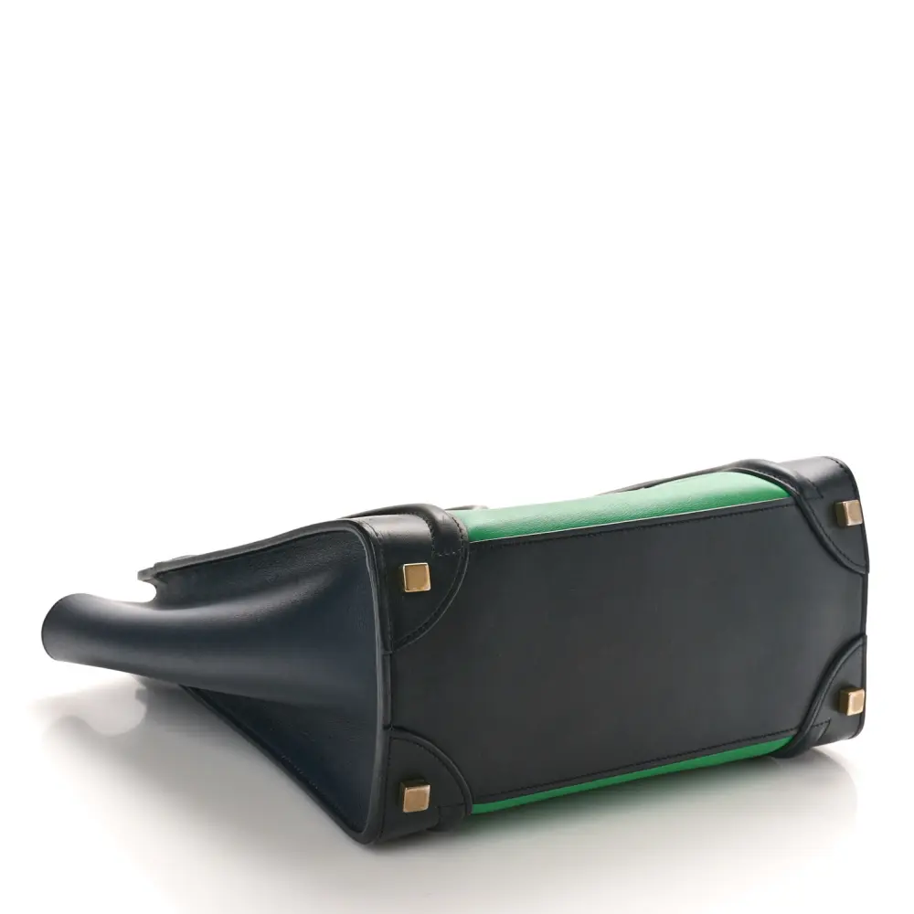 Lushentic Handbag: Micro Bi-Color Luggage in Smooth Calfskin Leather - Image 6