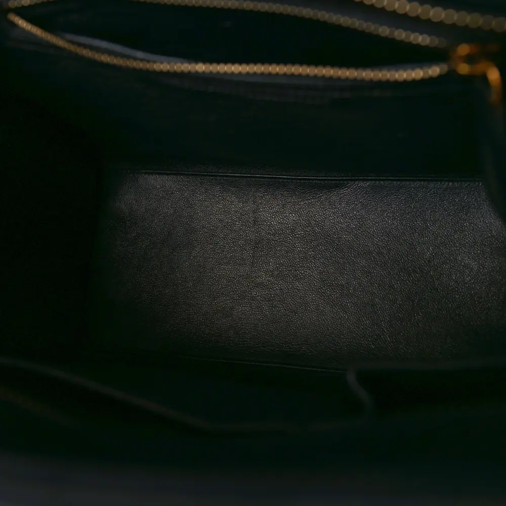 Lushentic Handbag: Micro Bi-Color Luggage in Smooth Calfskin Leather - Image 7