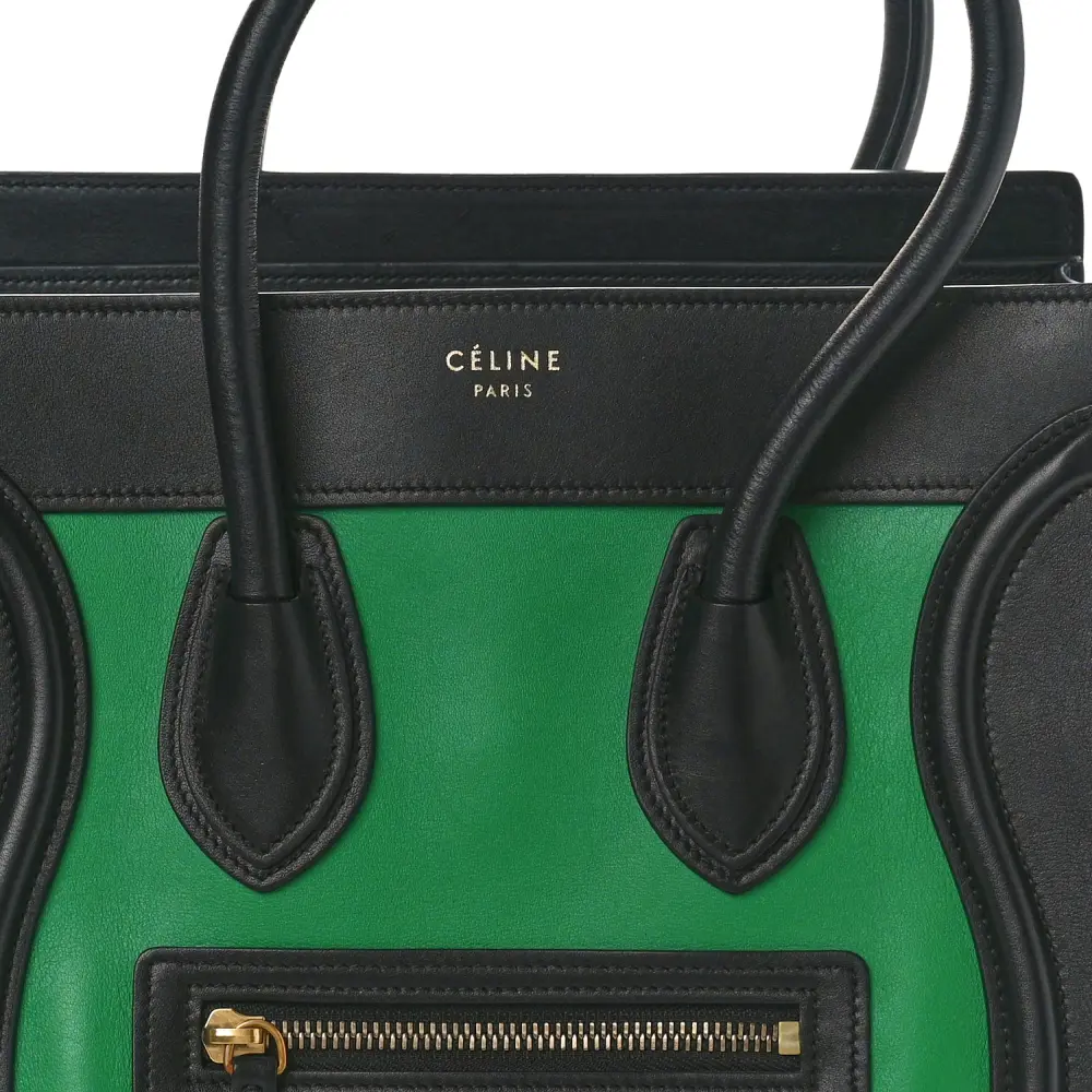 Lushentic Handbag: Micro Bi-Color Luggage in Smooth Calfskin Leather - Image 2