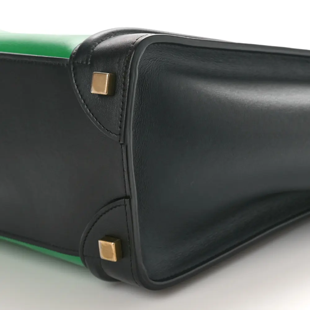 Lushentic Handbag: Micro Bi-Color Luggage in Smooth Calfskin Leather - Image 5