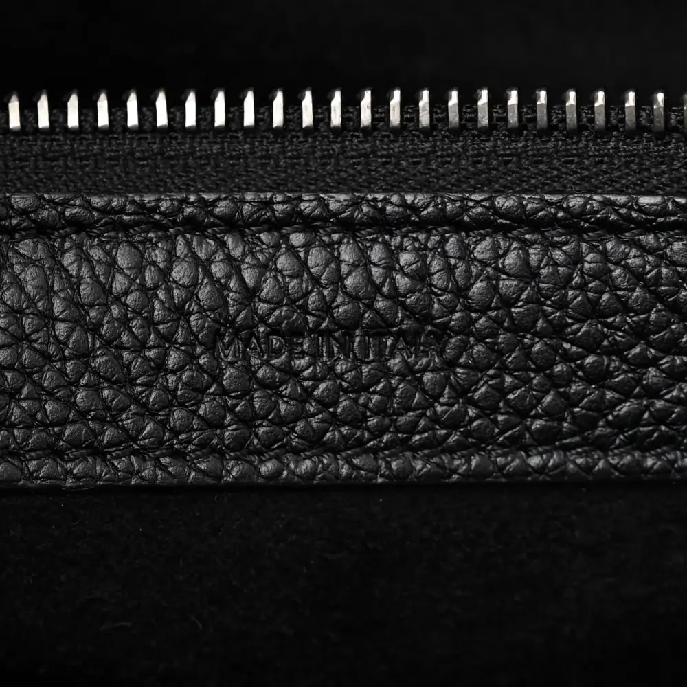 Lushentic Reviews Mini Luggage Bag Black Drummed Calfskin Leather - Image 8