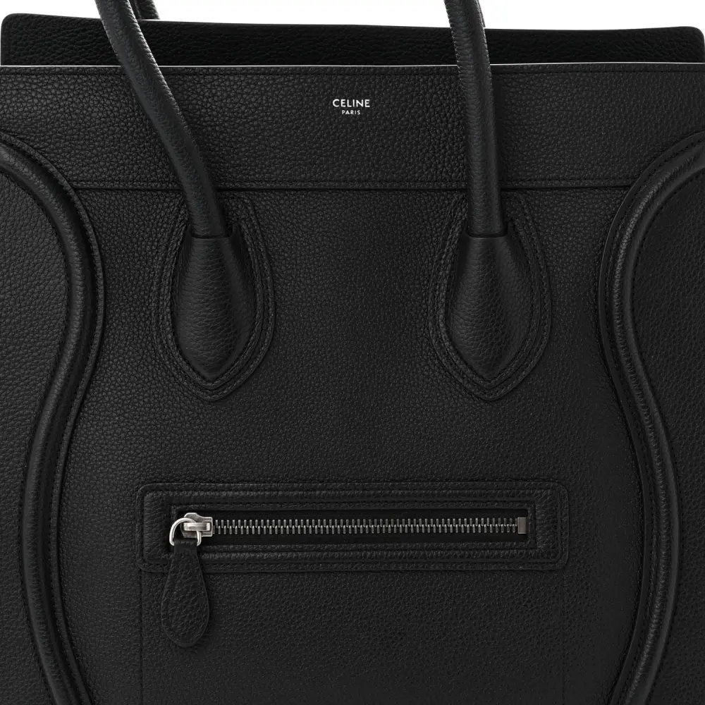 Lushentic Reviews Mini Luggage Bag Black Drummed Calfskin Leather - Image 9
