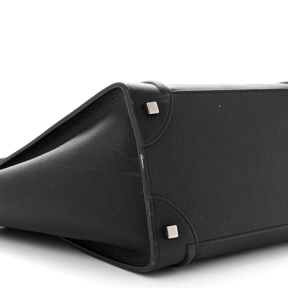 Lushentic Reviews Mini Luggage Bag Black Drummed Calfskin Leather - Image 4