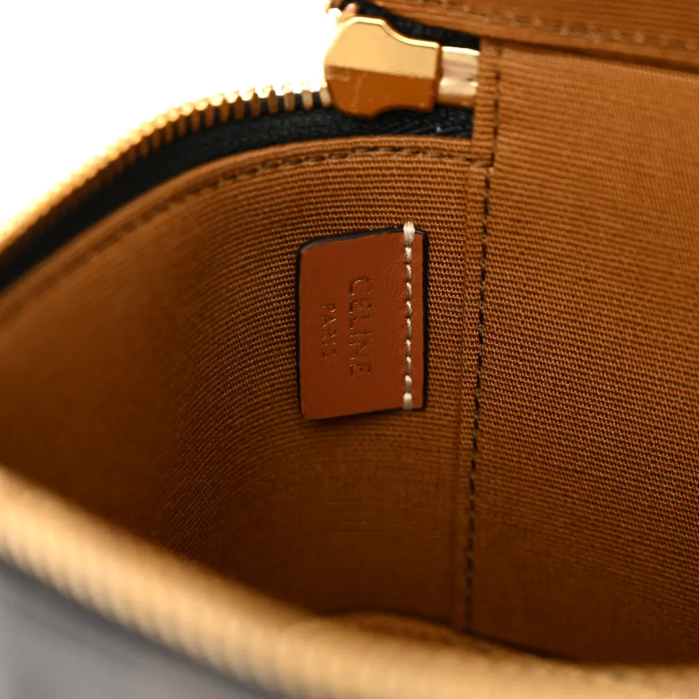 Lushentic Celine Mini Vanity Case Tan Triomphe Canvas & Calfskin Leather Gold Hardware - Image 2