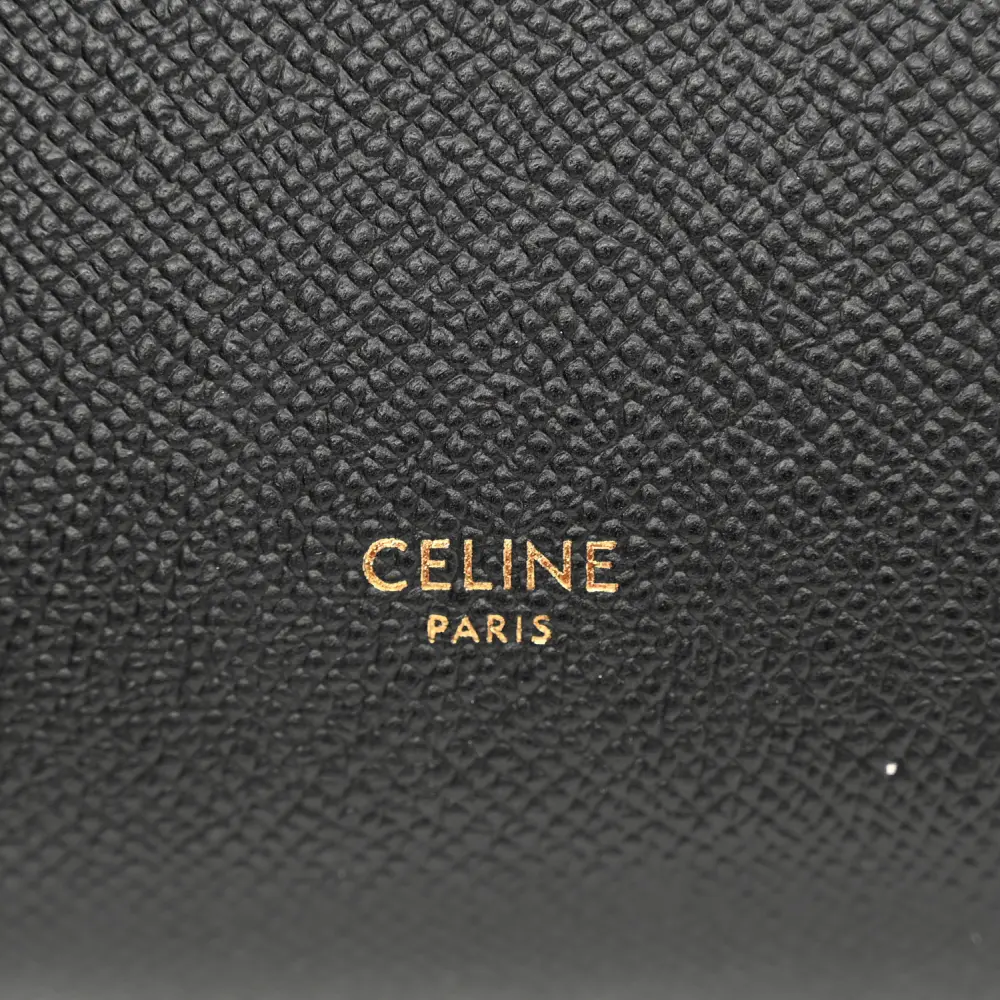 Lushentic Grade Designer Bags: Nano Belt Bag in Black Grained Calfskin - Image 2