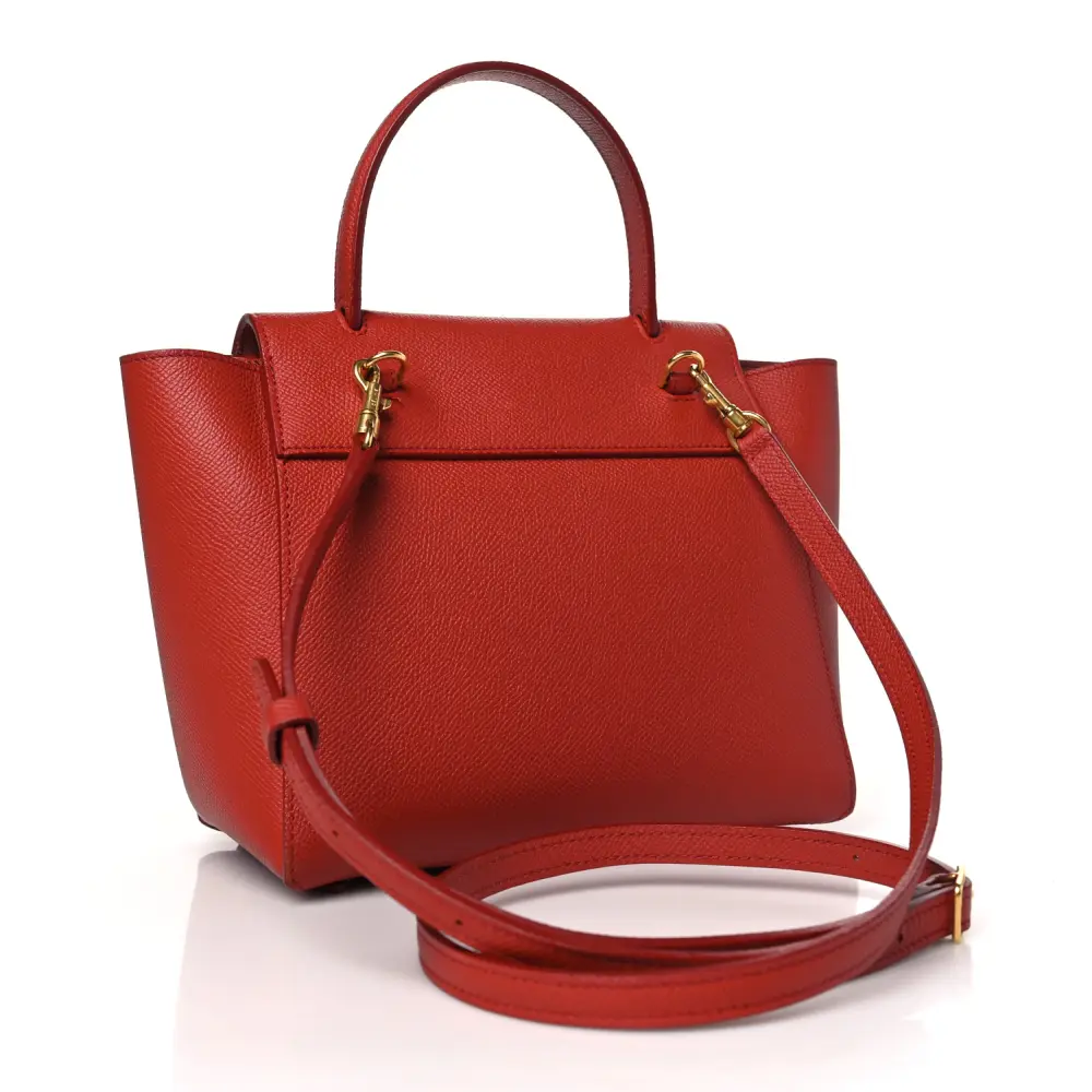 Lushentic Grade Replica Nano Belt Bag in Coquelicot Calfskin - Image 3