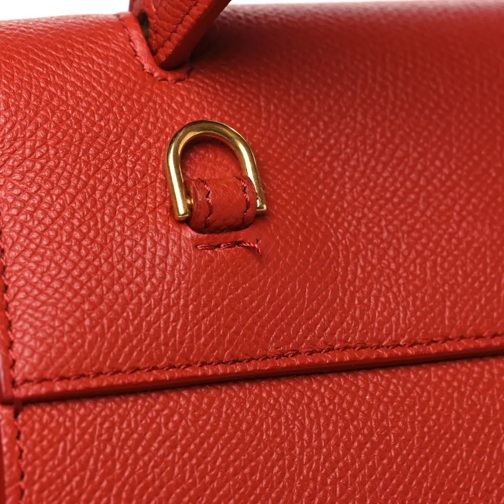 Lushentic Grade Replica Nano Belt Bag in Coquelicot Calfskin - Image 10