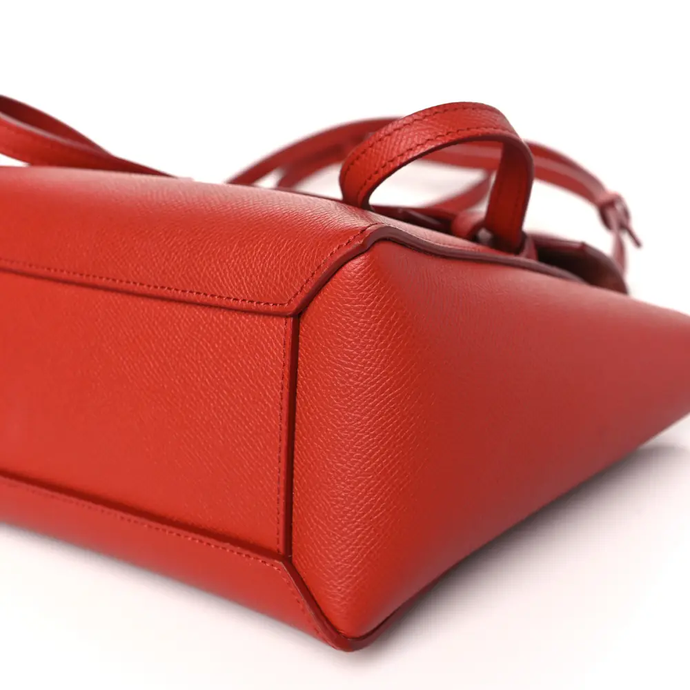 Lushentic Grade Replica Nano Belt Bag in Coquelicot Calfskin - Image 5