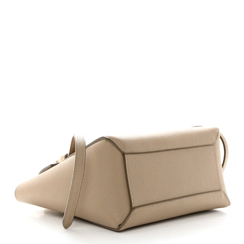 Lushentic Designer Nano Belt Bag in Light Taupe Leather - Image 6