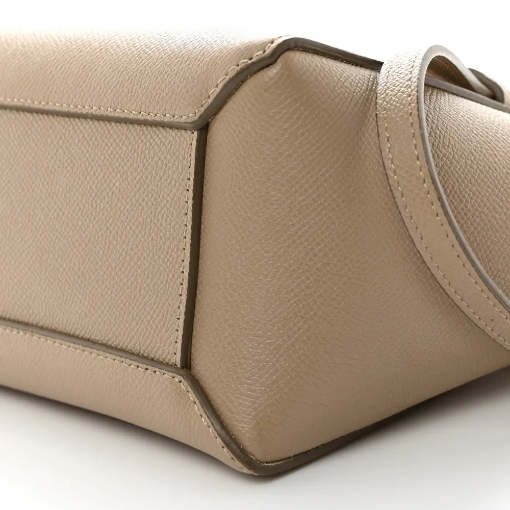 Lushentic Designer Nano Belt Bag in Light Taupe Leather - Image 5