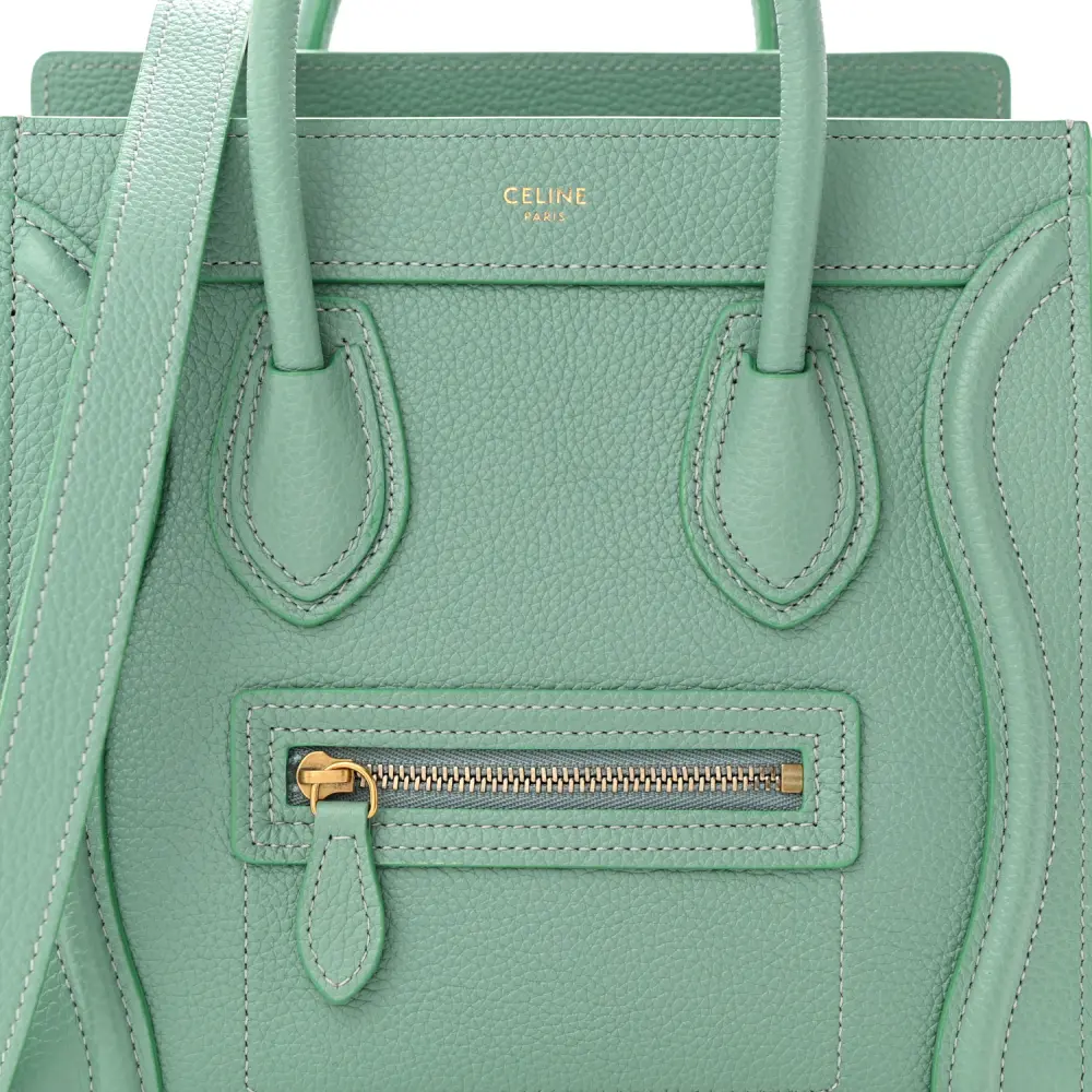 Lushentic Quality Bags - Nano Luggage Bag in Ice Mint Leather - Image 8