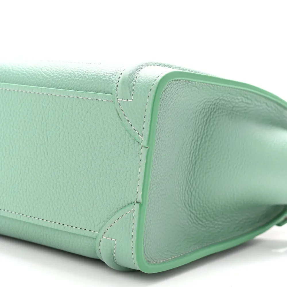 Lushentic Quality Bags - Nano Luggage Bag in Ice Mint Leather - Image 5