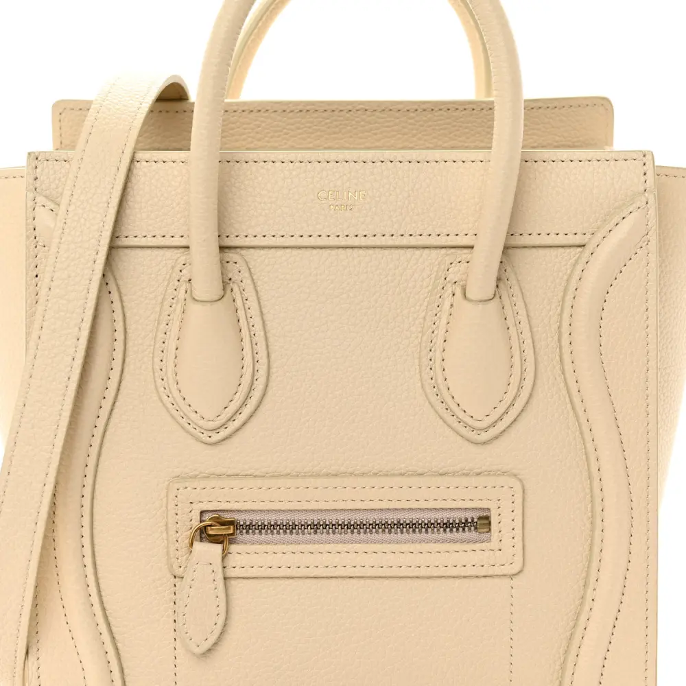 Lushentic Nano Luggage Bag in Ivory Calfskin Leather - Image 8