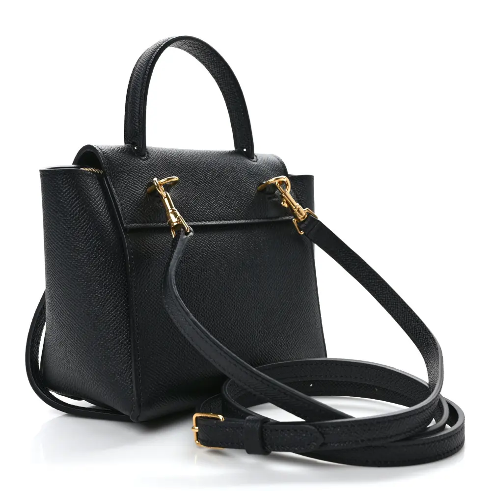 Lushentic Designer Bags - Pico Belt Bag in Black Calfskin Leather - Image 3