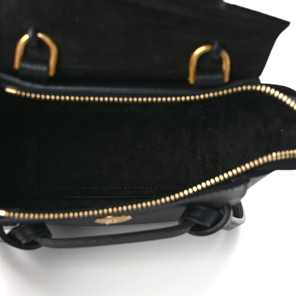 Lushentic Designer Bags - Pico Belt Bag in Black Calfskin Leather - Image 7