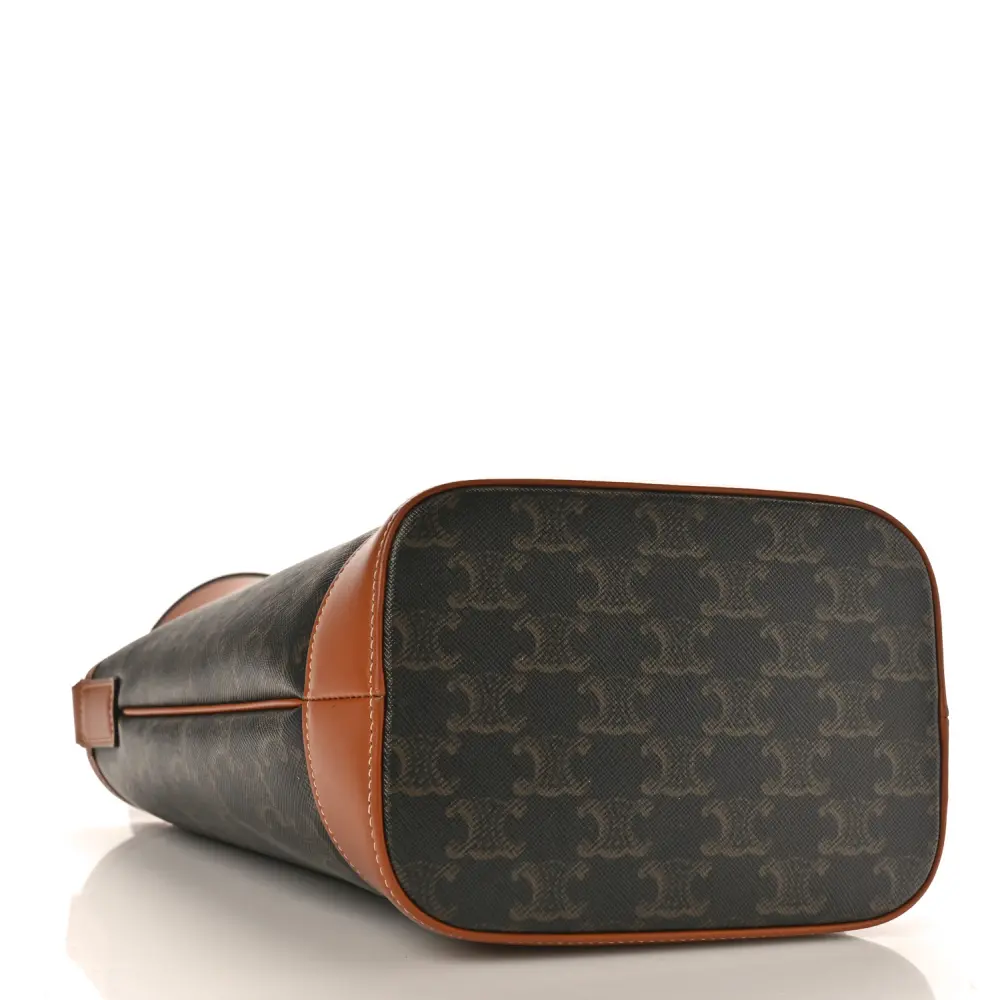 Lushentic Replica Small Bucket Bag in Tan Triomphe Canvas - Image 5