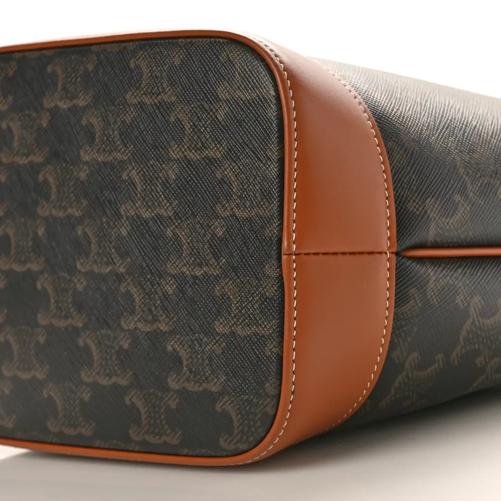 Lushentic Replica Small Bucket Bag in Tan Triomphe Canvas - Image 4