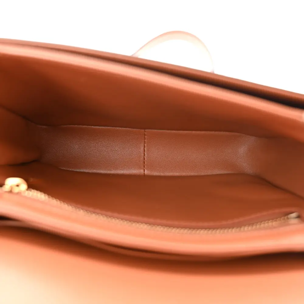 Lushentic Designer Small Teen Triomphe Bag in White & Tan Leather - Image 7