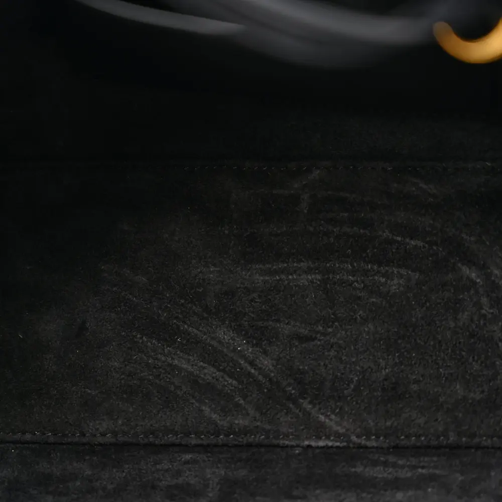 Lushentic Quality Small Triomphe Cabas: Black Leather Gold Hardware - Image 7