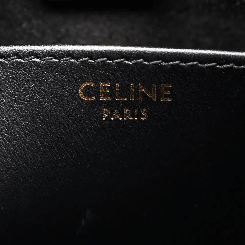 Lushentic Quality Small Triomphe Cabas: Black Leather Gold Hardware - Image 2