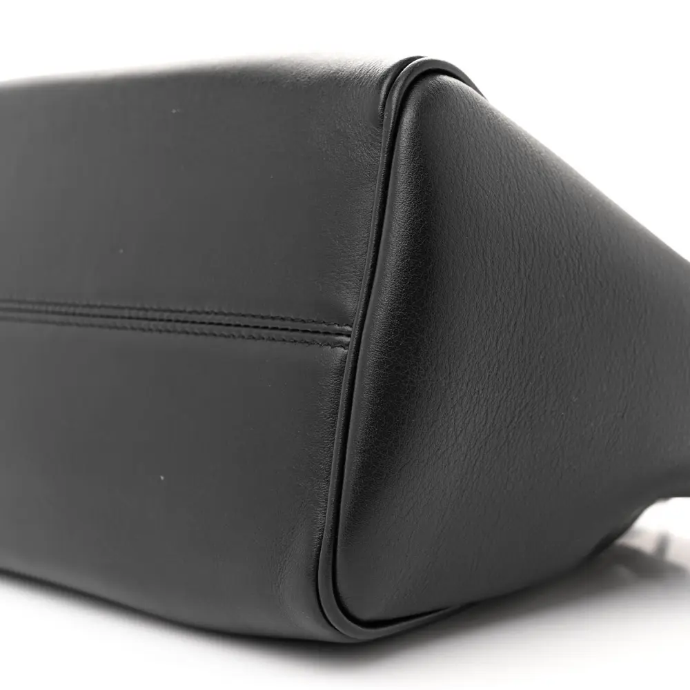 Lushentic Quality Small Triomphe Cabas: Black Leather Gold Hardware - Image 5