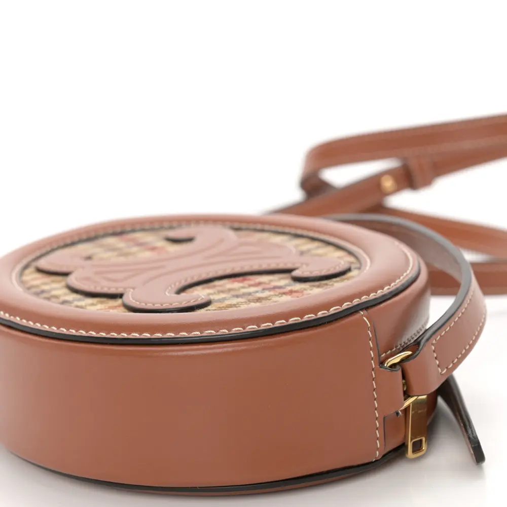 Lushentic Small Triomphe Oval Purse in Tan Smooth Calfskin Leather - Image 4