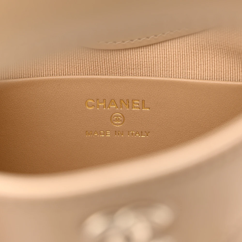 Lushentic Chanel 31 Shopping Bag Nano Beige Quilted Shiny Crumpled Calfskin Leather Gold Hardware - Image 2