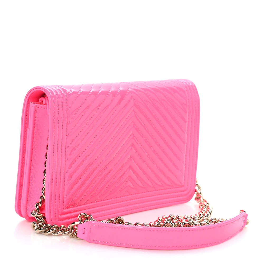 Lushentic Grade Replicas Boy Wallet on Chain WOC - Small Rose Pink - Image 3