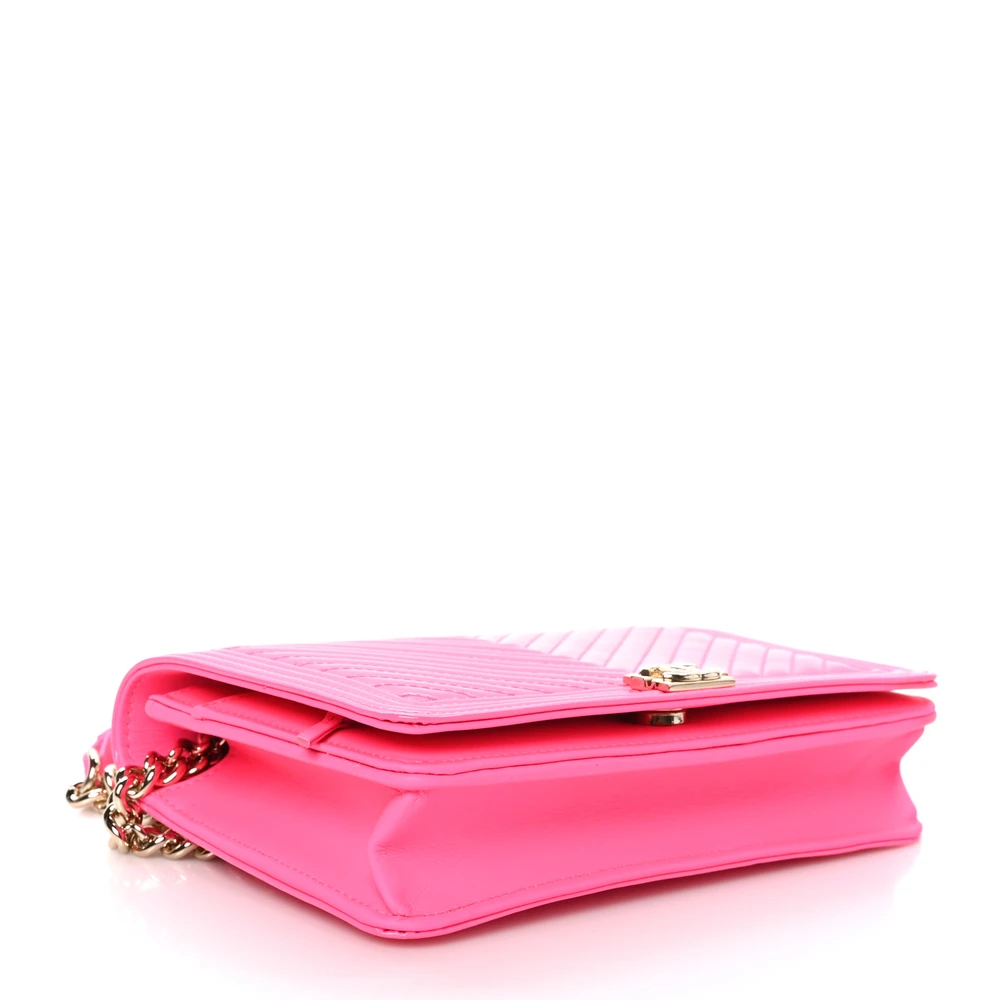 Lushentic Grade Replicas Boy Wallet on Chain WOC - Small Rose Pink - Image 6