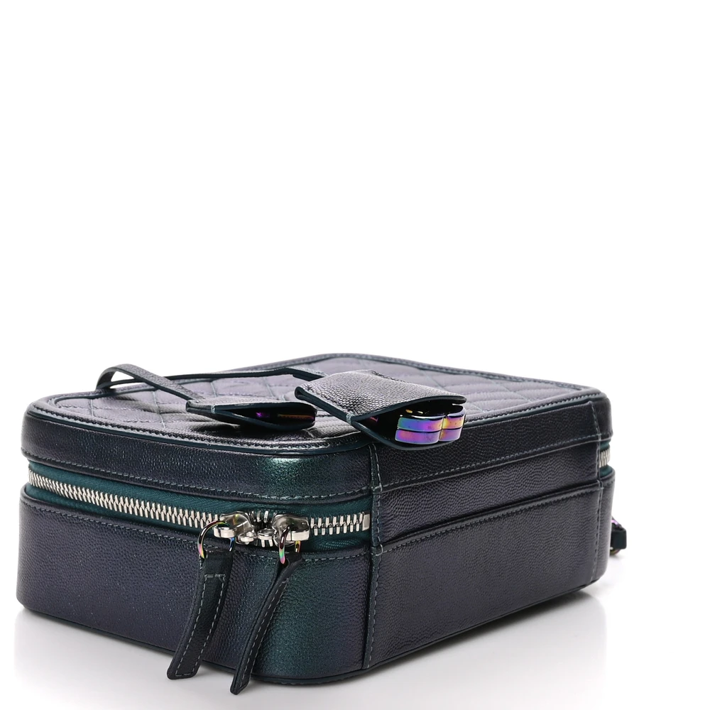 Lushentic Grade Bag CC Filigree Vanity Case in Dark Turquoise Leather - Image 6