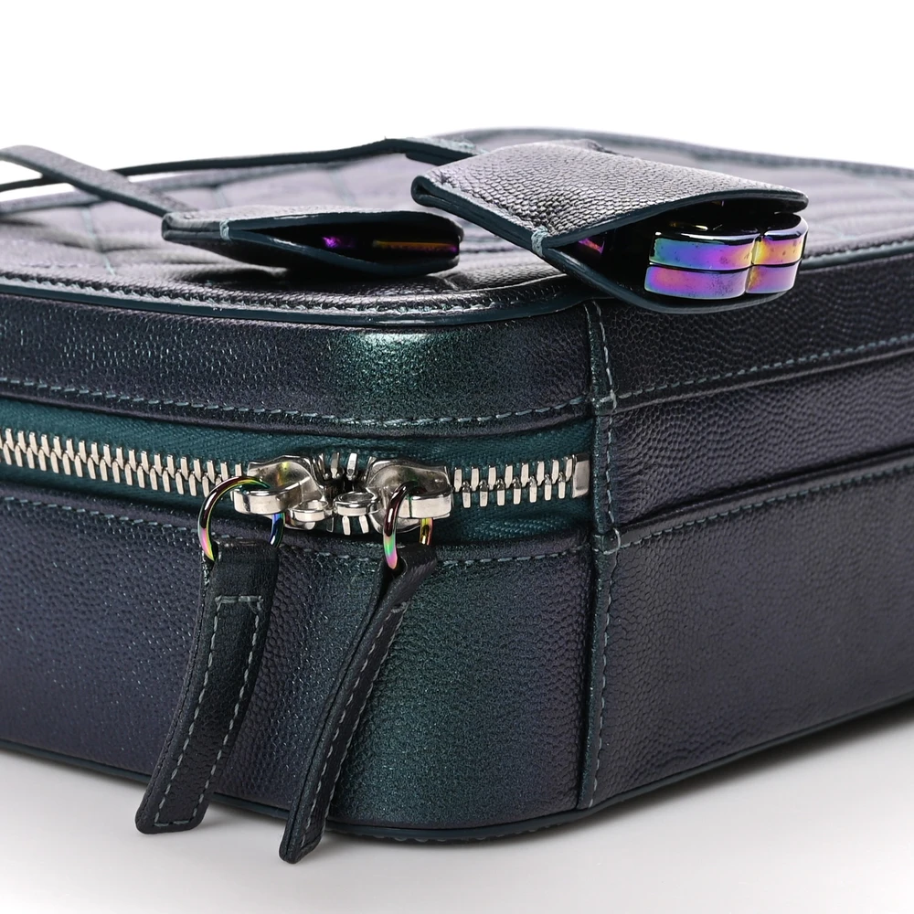 Lushentic Grade Bag CC Filigree Vanity Case in Dark Turquoise Leather - Image 4