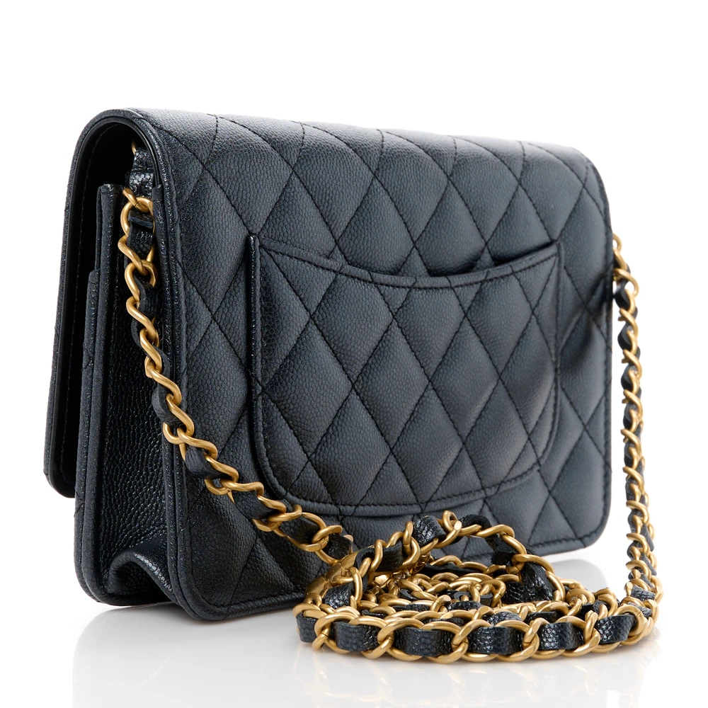 Lushentic Grade Replica CC Wallet on Chain WOC - Navy Pearly Elegance - Image 3