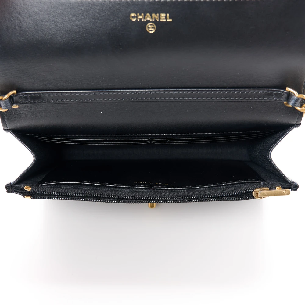 Lushentic Grade Replica CC Wallet on Chain WOC - Navy Pearly Elegance - Image 7