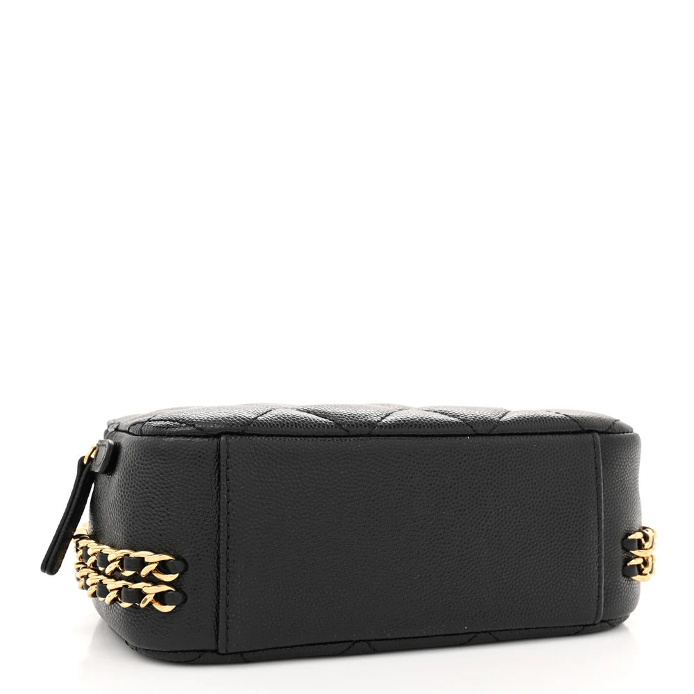 Lushentic Quality Bags CC Mini Black Quilted Caviar Leather - Image 6