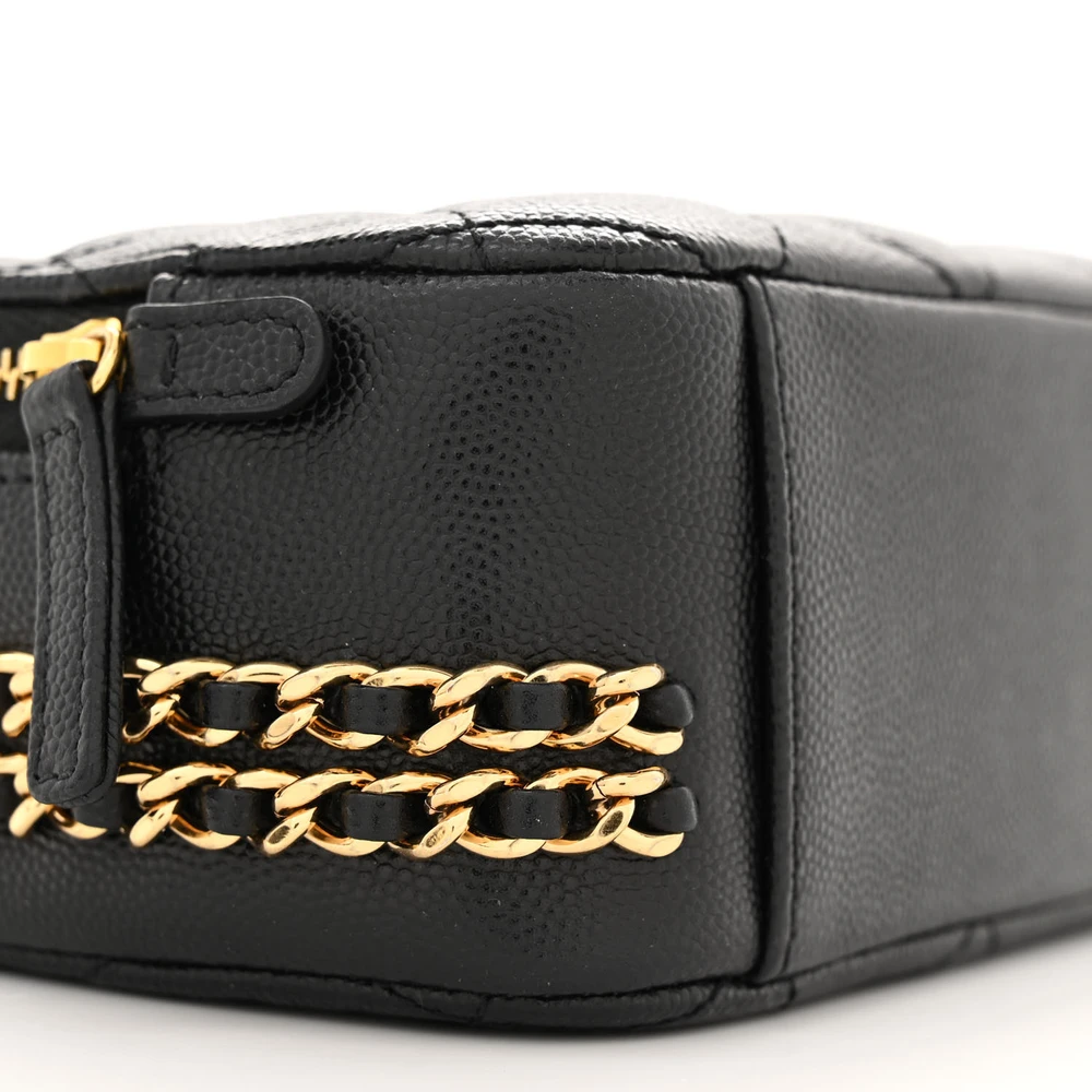 Lushentic Quality Bags CC Mini Black Quilted Caviar Leather - Image 4