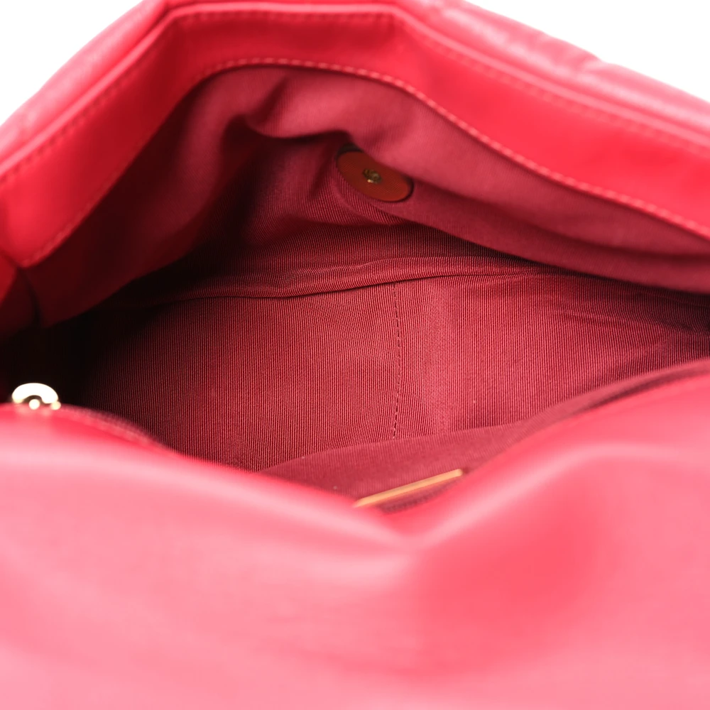 Lushentic Grade Replica Chanel 19 Flap Coral Leather Handbag - Image 7