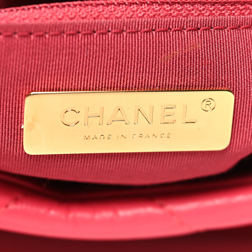 Lushentic Grade Replica Chanel 19 Flap Coral Leather Handbag - Image 2