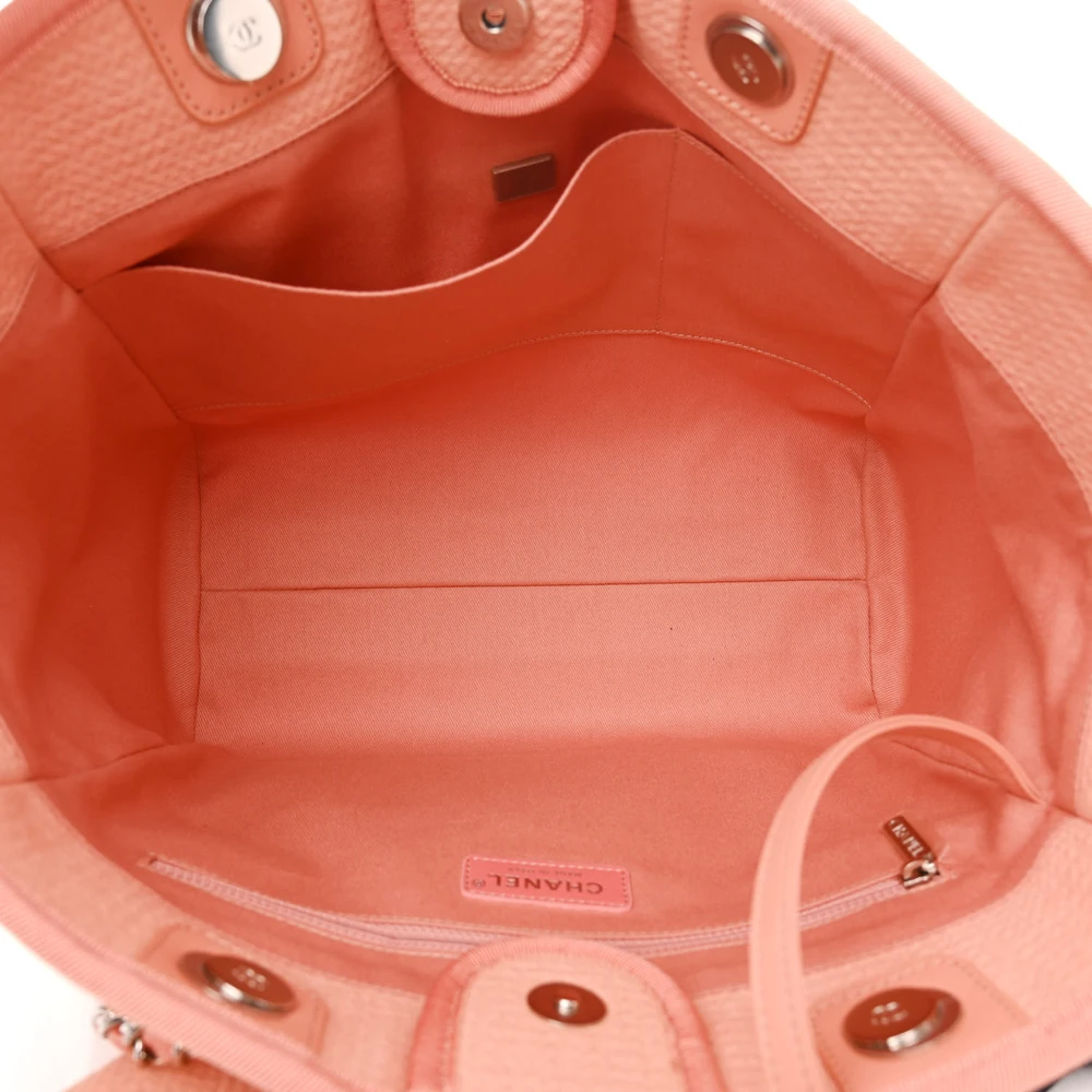 Lushentic Bag Deauville Tote Small - Light Orange & Silver Hardware - Image 7