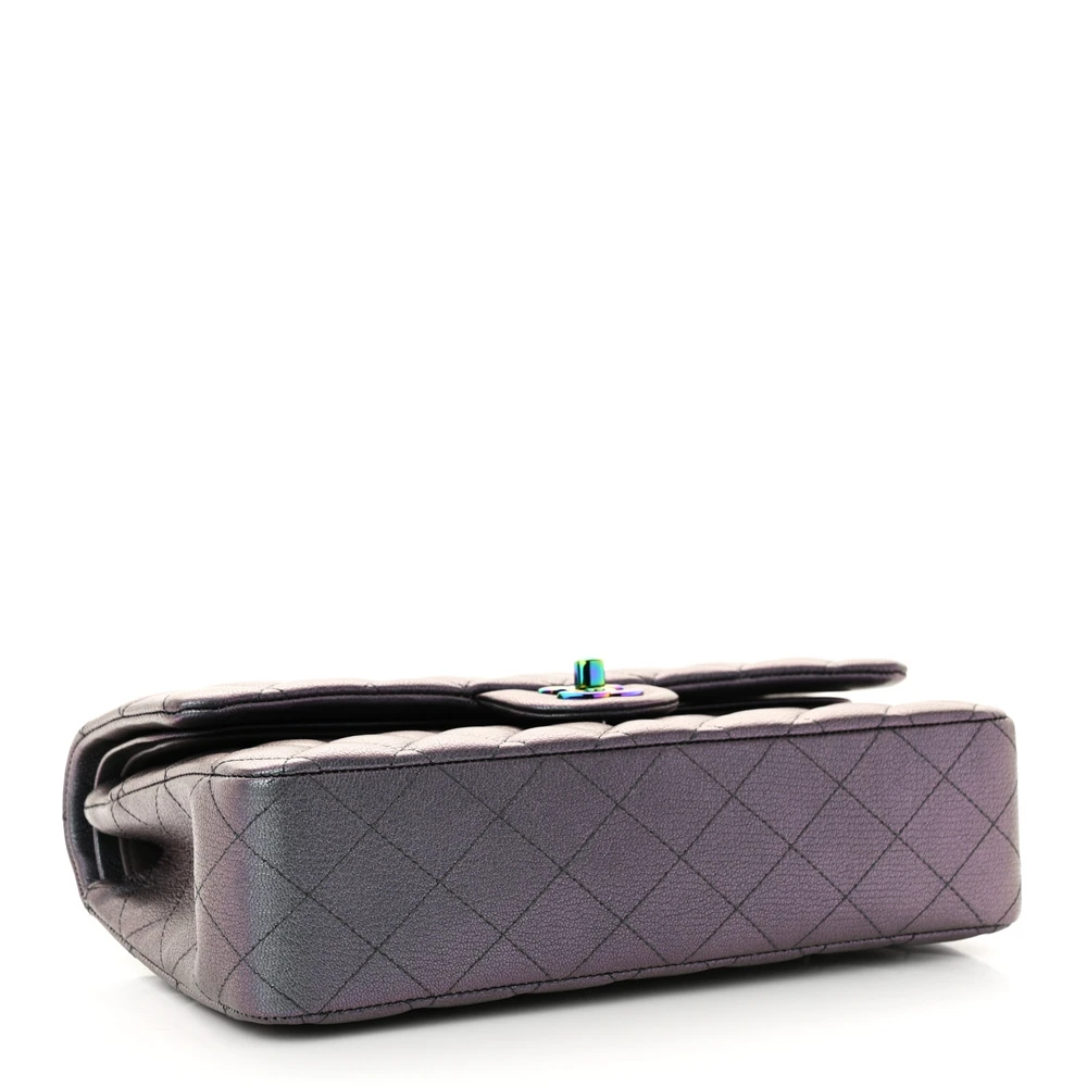 Lushentic Grade Replicas Double Flap in Metallic Purple Goatskin Leather - Image 6