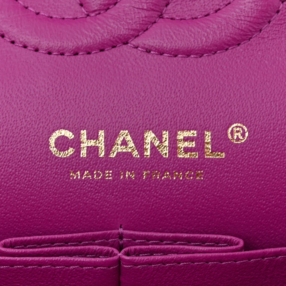 Lushentic Grade Replicas Double Flap Small Purple Quilted Lambskin Leather - Image 2