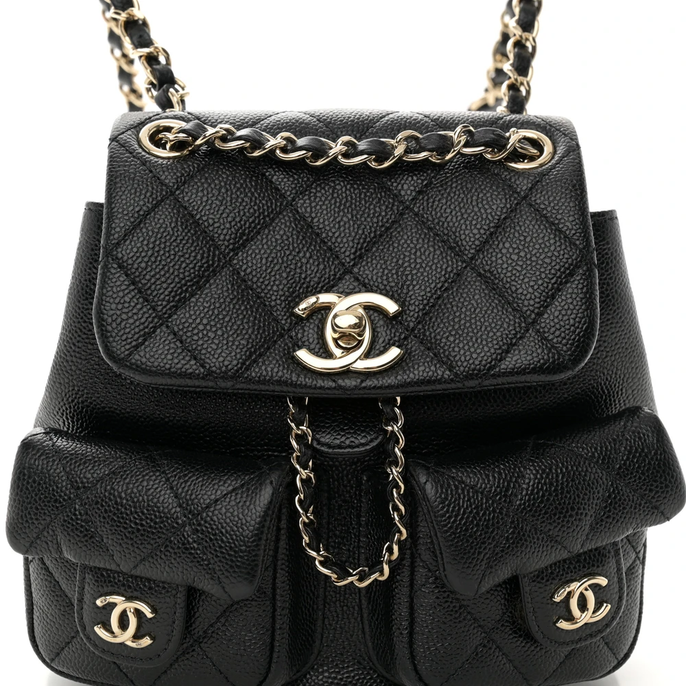 Lushentic Replica Handbags: Duma Pockets Backpack in Black Caviar Leather - Image 8