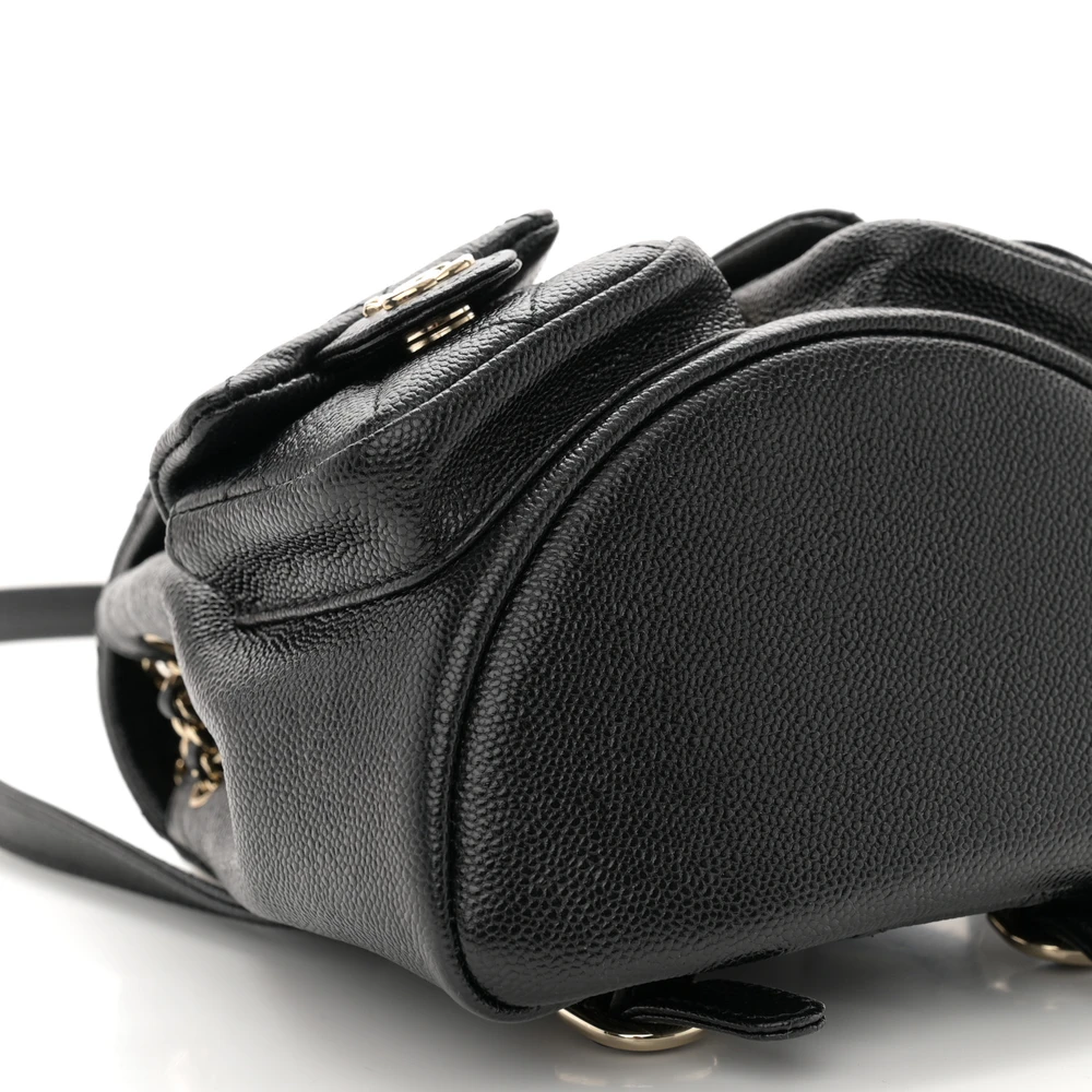 Lushentic Replica Handbags: Duma Pockets Backpack in Black Caviar Leather - Image 4