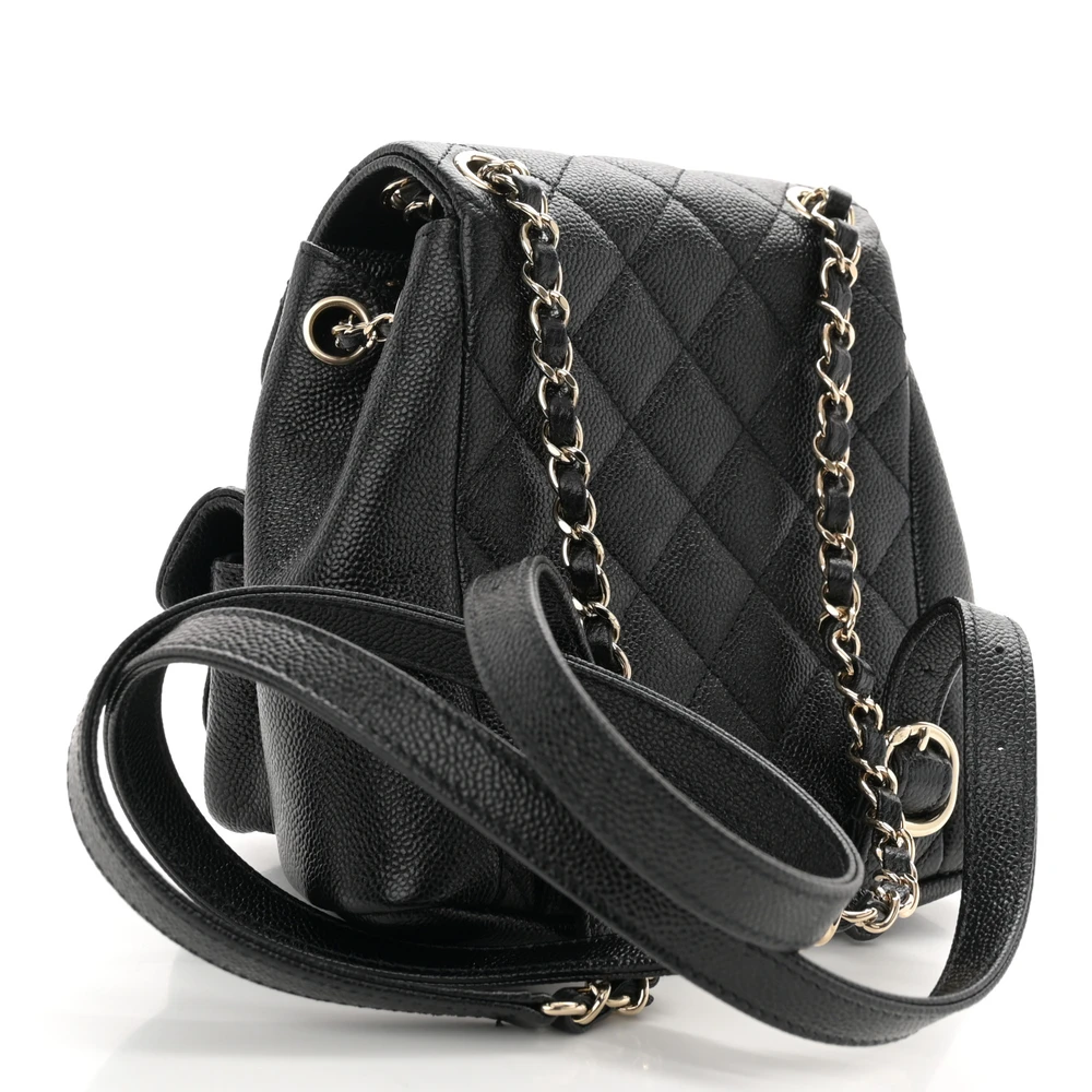 Lushentic Replica Handbags: Duma Pockets Backpack in Black Caviar Leather - Image 3