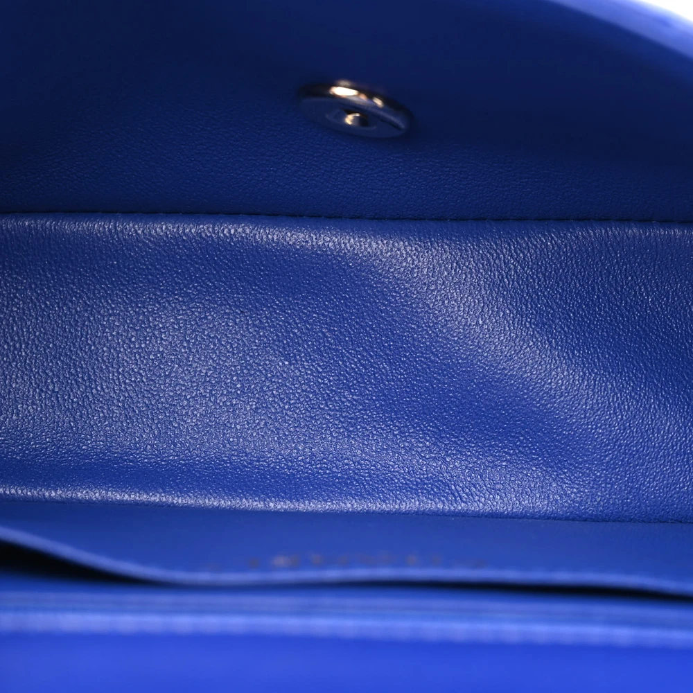 Lushentic Designer Bags - Rectangular Flap Mini in Blue Chevron Quilted - Image 7