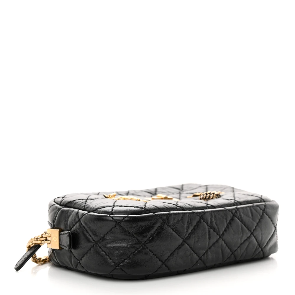 Lushentic Handbag Reissue Camera Case Mini Black Quilted Leather - Image 6