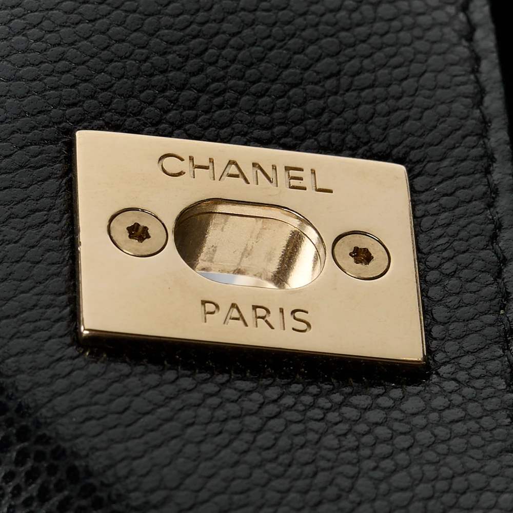 Lushentic Quality Shopping Tote - Large Black Quilted Caviar Leather - Image 8