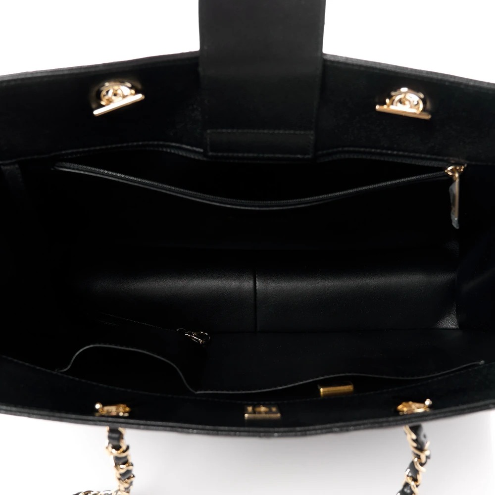 Lushentic Quality Shopping Tote - Large Black Quilted Caviar Leather - Image 7