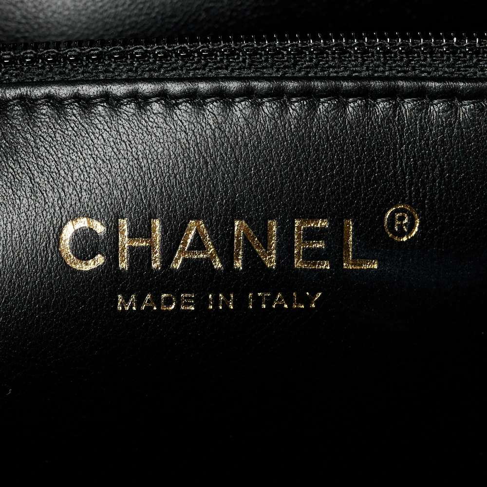 Lushentic Quality Shopping Tote - Large Black Quilted Caviar Leather - Image 2