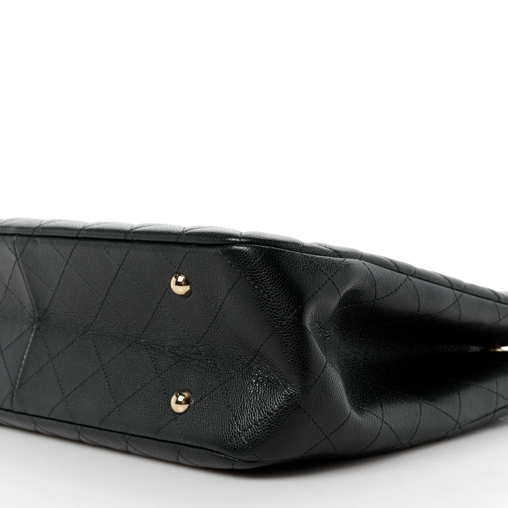 Lushentic Quality Shopping Tote - Large Black Quilted Caviar Leather - Image 5